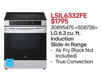 RONA LG 6.3 cu. ft. Induction Slide-in Range offer