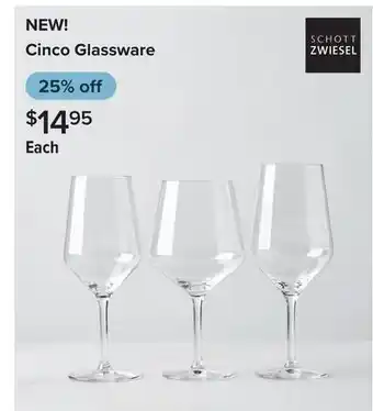 Linen Chest Cinco Glassware offer