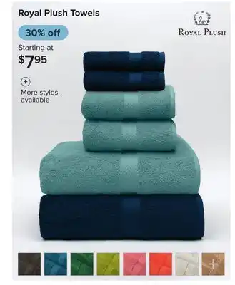 Linen Chest Royal Plush Towels offer