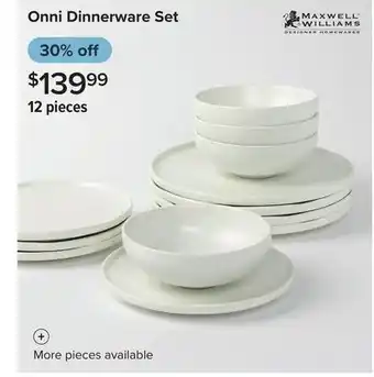 Linen Chest Onni Dinnerware Set offer