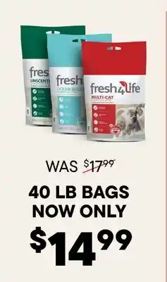 Petvalu Fresh 4 Life Clumping Cat Litter offer