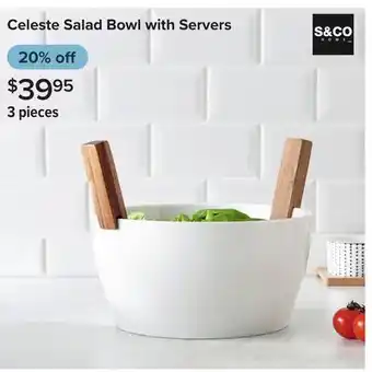 Linen Chest Salad Bowl with Servers offer