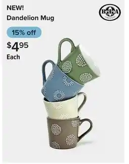 Linen Chest Dandelion Mug offer