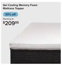 Linen Chest Gel Cooling Memory Foam Mattress Topper offer