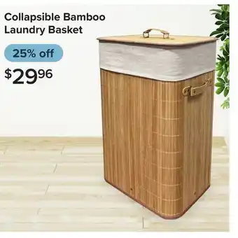 Linen Chest Collapsible Bamboo Laundry Basket offer