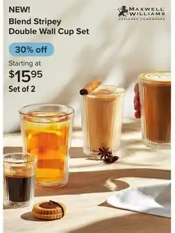 Linen Chest Blend Stripey Double Wall Cup Set offer