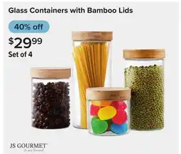 Linen Chest Glass Containers with Bamboo Lids offer