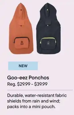 Petvalu Goo-eez Ponchos offer