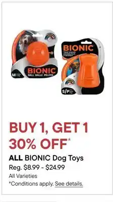 Petvalu ALL BIONIC Dog Toys offer