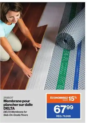 Patrick Morin DELTA Membrane for Slab-On-Grade Floors offer