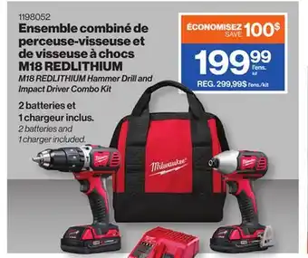 Patrick Morin M18 REDLITHIUM Hammer Drill and Impact Driver Combo Kit offer