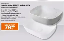 Patrick Morin RANCO or BOLMEN Oval Sink offer