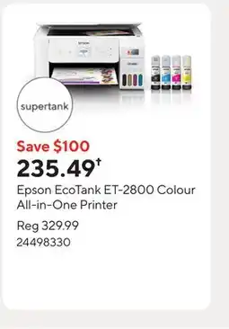 Staples Epson EcoTank ET-2800 Colour All-in-One Printer offer