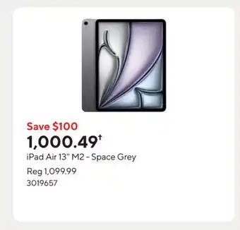 Staples iPad Air 13 M2 - Space Grey offer