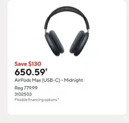 Staples AirPods Max (USB-C) - Midnight offer