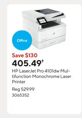 Staples HP LaserJet Pro 4101dw Multifunction Monochrome Laser Printer offer