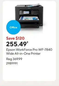 Staples Epson WorkForce Pro WF-7840 Wide All-in-One Printer offer