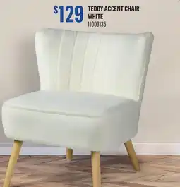 Canac Teddy Accent Chair White offer