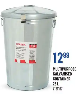 Canac Multipurpose Galvanised Container 25 L offer