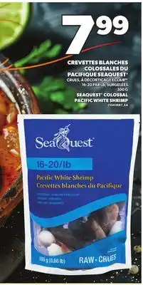 Provigo CREVETTES BLANCHES COLOSSALES DU PACIFIQUE SEAQUEST CRUES, À DÉCORTICAGE ÉCLAIR, 16-20 PAR LB offer