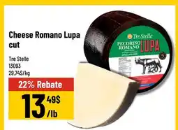 Mayrand Tre Stelle Cheese Romano Lupa cut offer