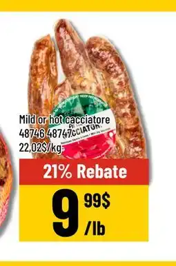 Mayrand Johnny Italian deli meats Mild or hot cacciatore offer