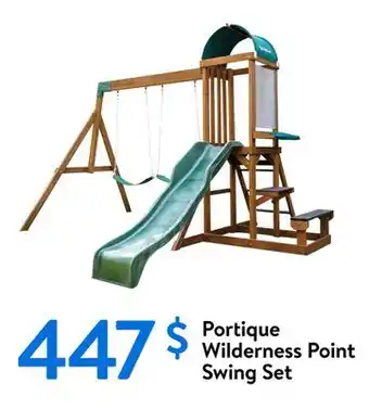 Walmart Portique Wilderness Point Swing Set offer