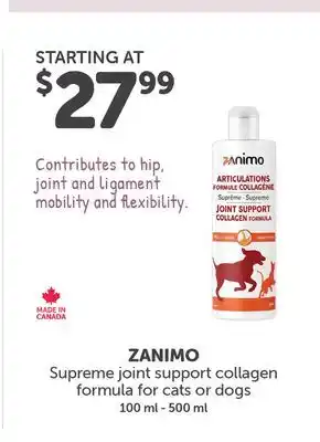 Mondou ZANIMO Supreme Joint Support Collagen Formula for Cats or Dogs offer