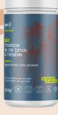 Avril Protéine de riz brun bio offer