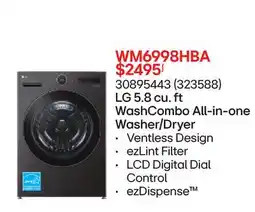 RONA LG 5.8 cu. ft WashCombo All-in-one Washer/Dryer offer