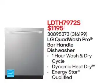 RONA LG QuadWash Pro Bar Handle Dishwasher offer