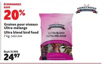 Home Hardware ARMSTRONG Ultra blend bird food offer