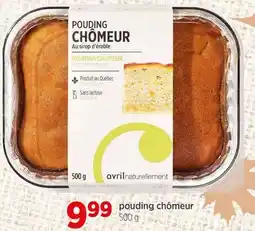 Avril pouding chômeur offer