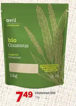 Avril couscous bio offer