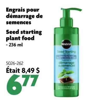 Home Hardware Seed starting plant food - 236 ml offer