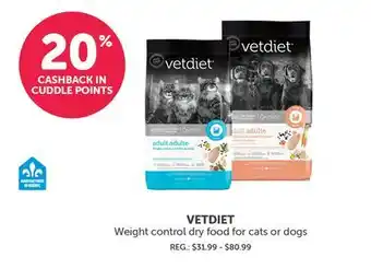 Mondou VETDIET Weight Control Dry Food for cats or dogs offer