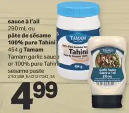 L'Intermarché Sauce à l'ail, 290 mL ou Pâte de sésame 100% pure Tahini, 454 g offer