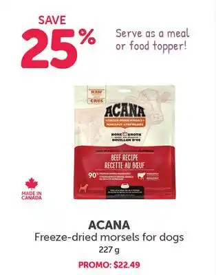 Mondou ACANA Freeze-Dried Morsels for dogs offer