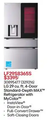 RONA LG 29 cu. ft. 4-Door Standard-Depth MAX Refrigerator with MyColor offer