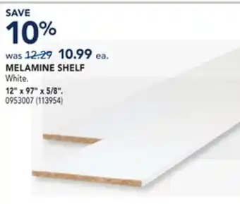 RONA 12 x 97 x 5/8 MELAMINE SHELF offer