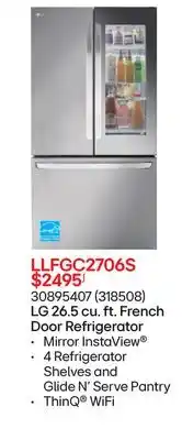 RONA LG 26.5 cu. ft. French Door Refrigerator offer