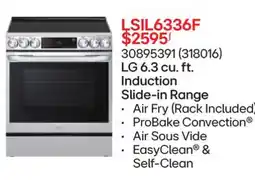 RONA LG 6.3 cu. ft. Induction Slide-in Range offer