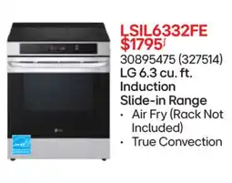 RONA LG 6.3 cu. ft. Induction Slide-in Range offer