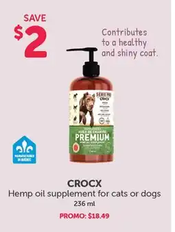 Mondou CROCX Hemp Oil Supplement for cats or dogs 236 mL offer