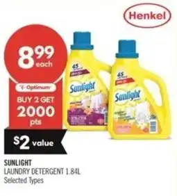 Shoppers Drug Mart Sunlight laundry detergent offer