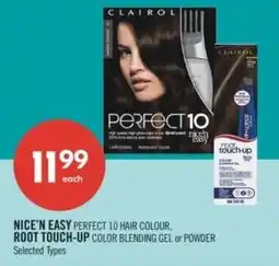 Shoppers Drug Mart Nice'n easy perfect 10 hair colour, root touch-up color blending gel or powder offer