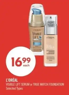 Shoppers Drug Mart L'oréal visible lift serum or true match foundation offer