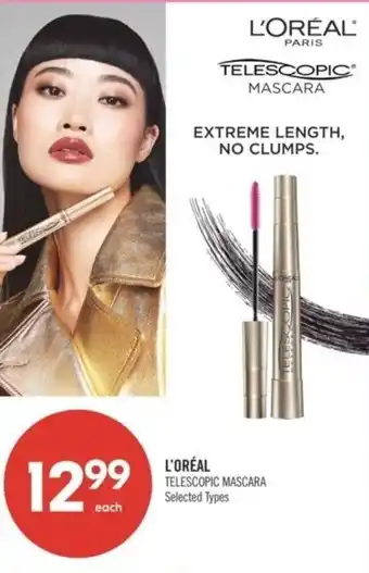 Shoppers Drug Mart L'oréal telescopic mascara offer