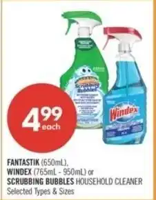 Shoppers Drug Mart Fantastik, windex or scrubbing bubbles household cleaner offer