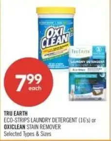 Shoppers Drug Mart Tru earth eco-strips laundry detergent or oxiclean stain remover offer